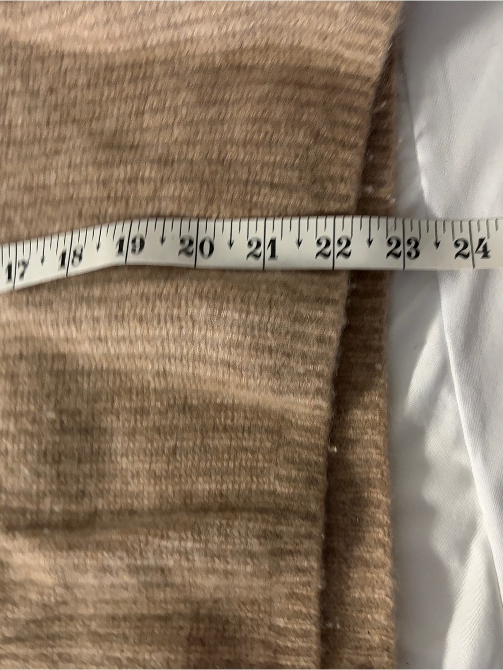 Quince Women's Ribbed Mongolian Cashmere Fisherman Crewneck Sweater tan - Picture 6 of 6
